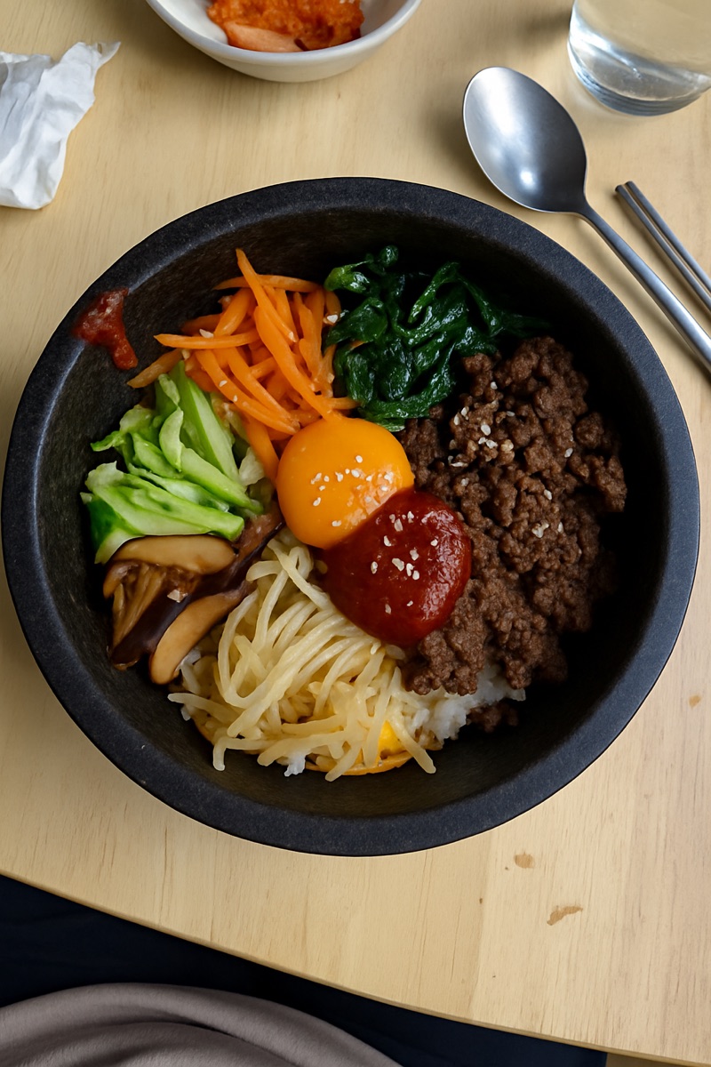 Bibimbap, a traditional dish from South Korea