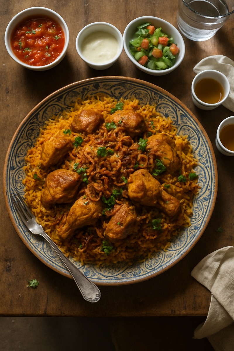 Machboos, a traditional dish from Kuwait