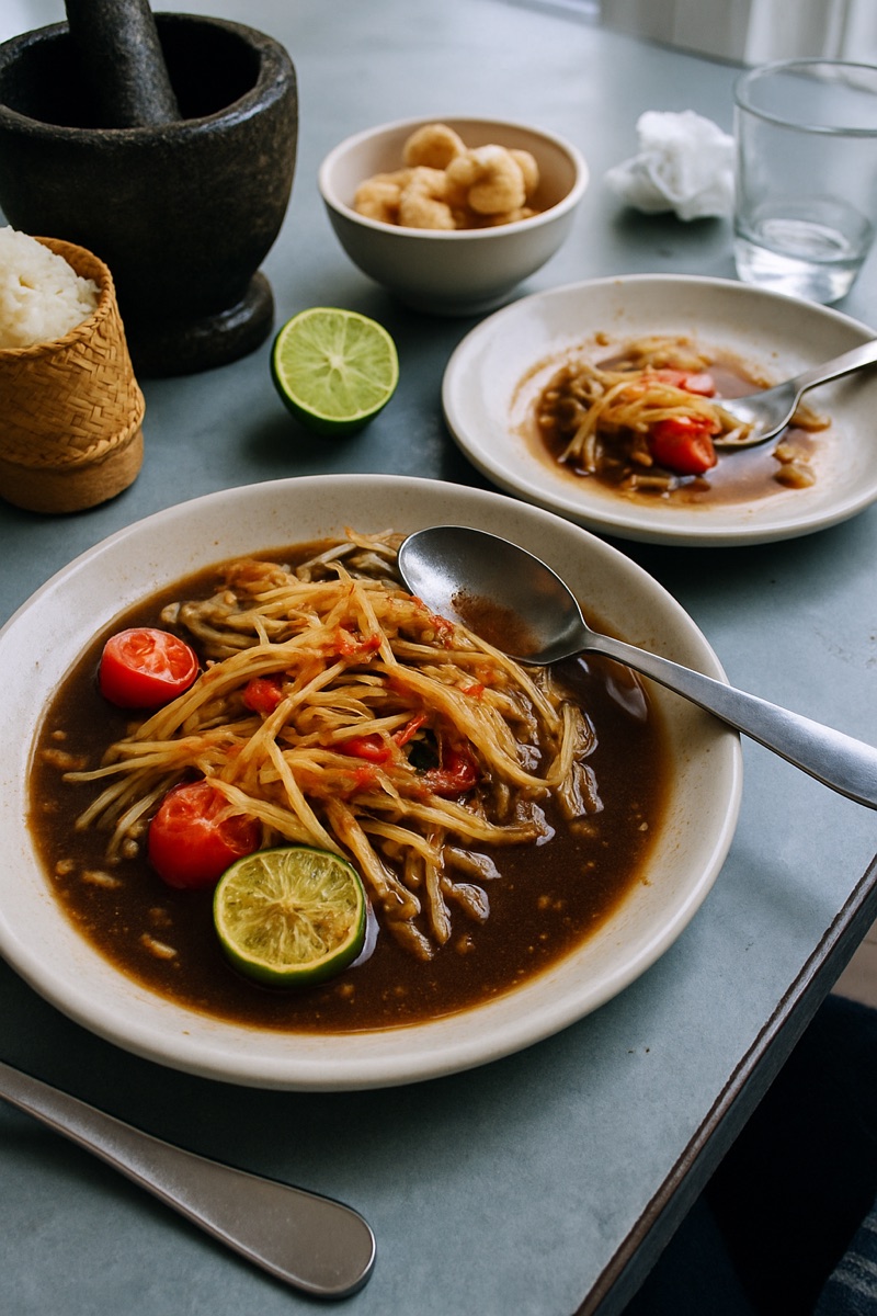 Tam mak hoong, a traditional dish from Laos