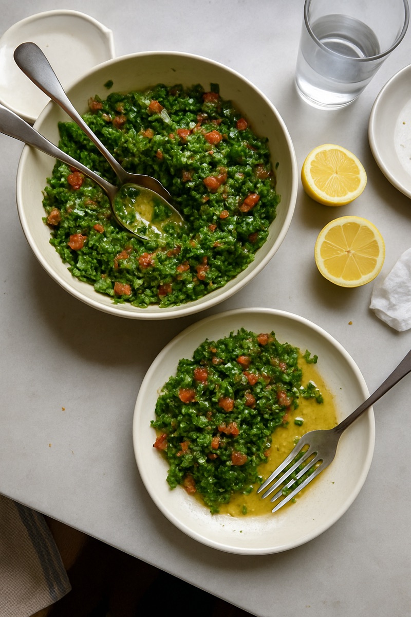 Tabbouleh, a traditional dish from Lebanon