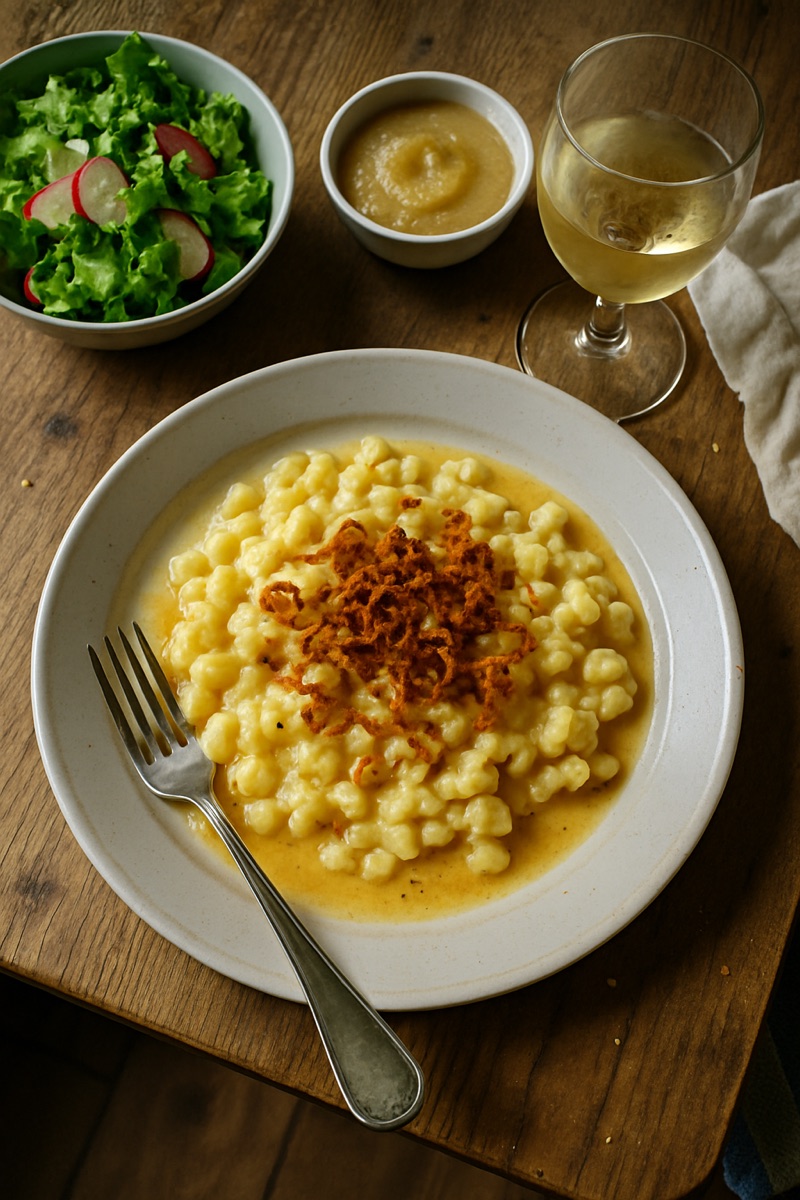 Käsknöpfle, a traditional dish from Liechtenstein