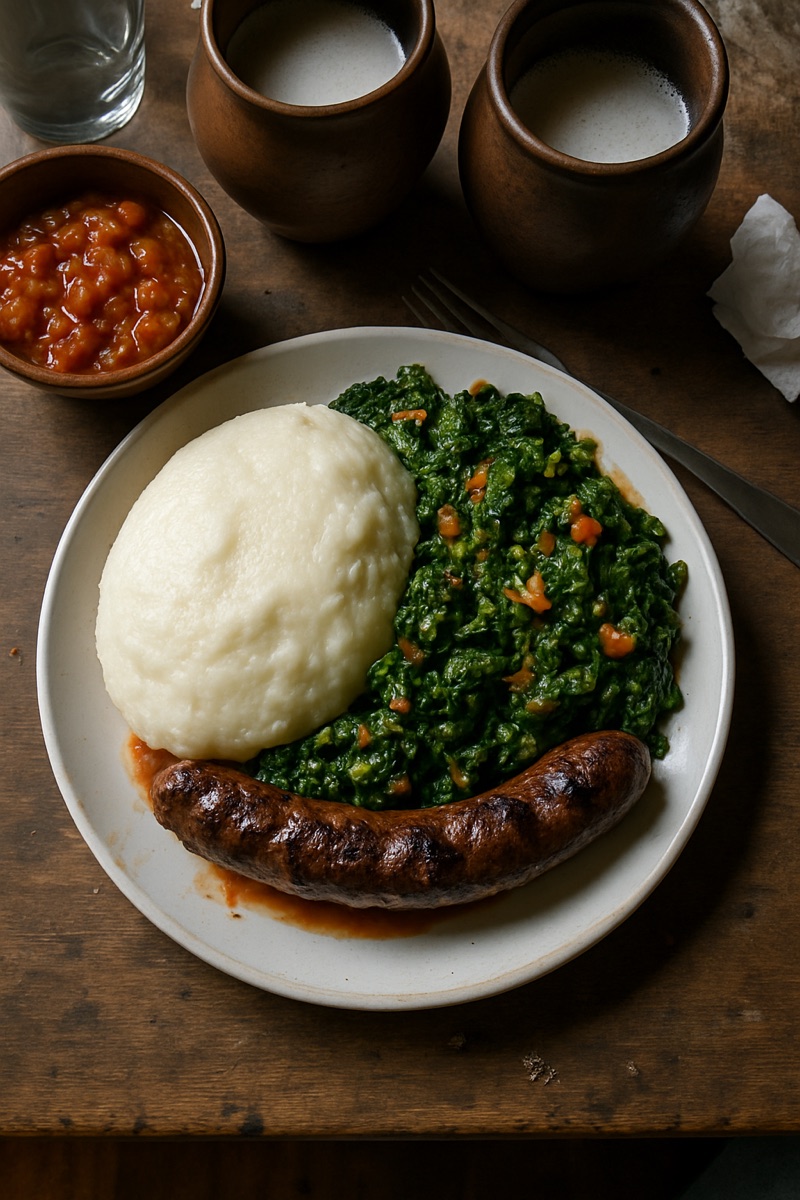 Pap, a traditional dish from Lesotho