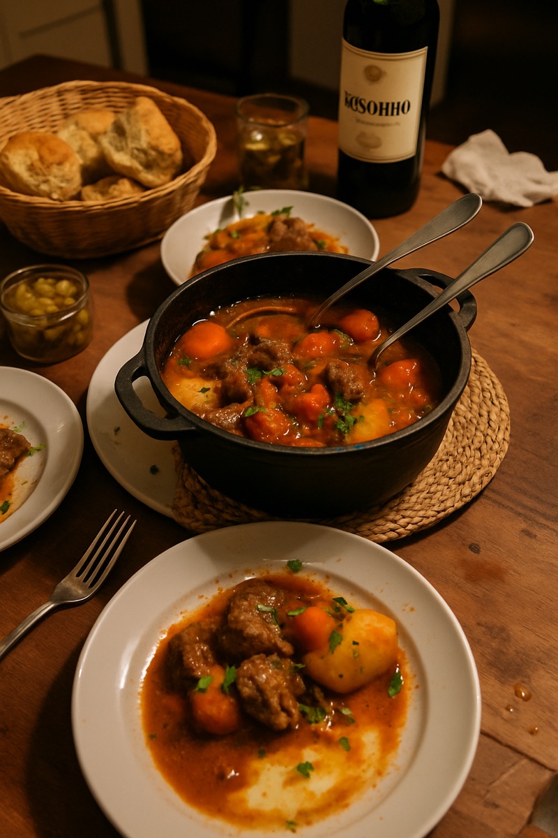 Potjiekos Sesotho, a traditional dish from Lesotho