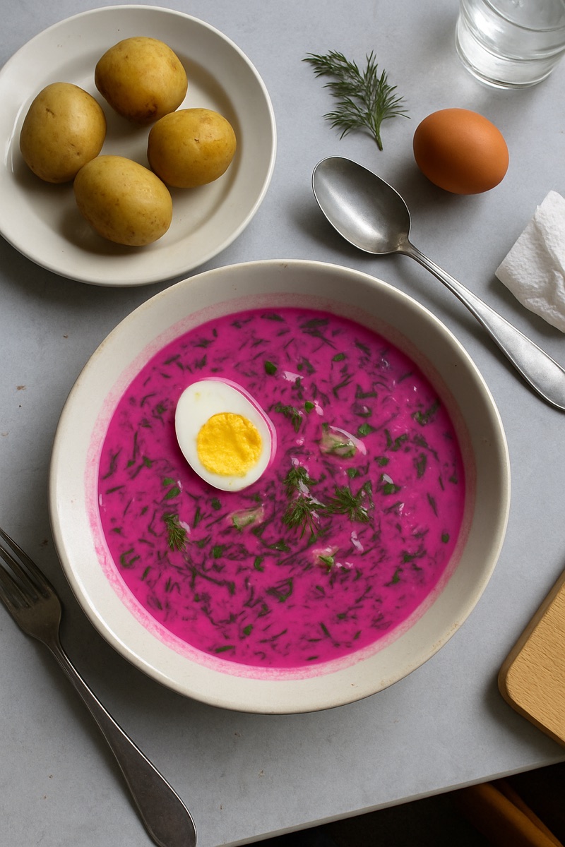 Saltibarsciai, a traditional dish from Lithuania