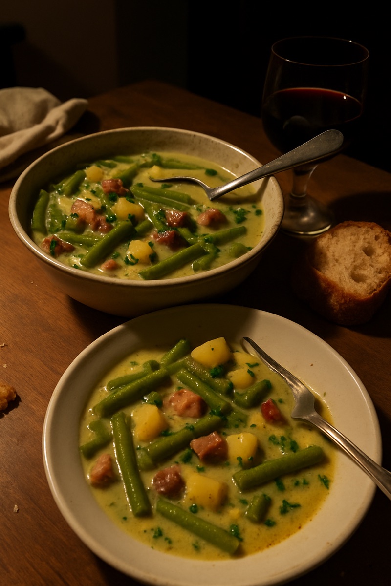 Bouneschlupp, a traditional dish from Luxembourg