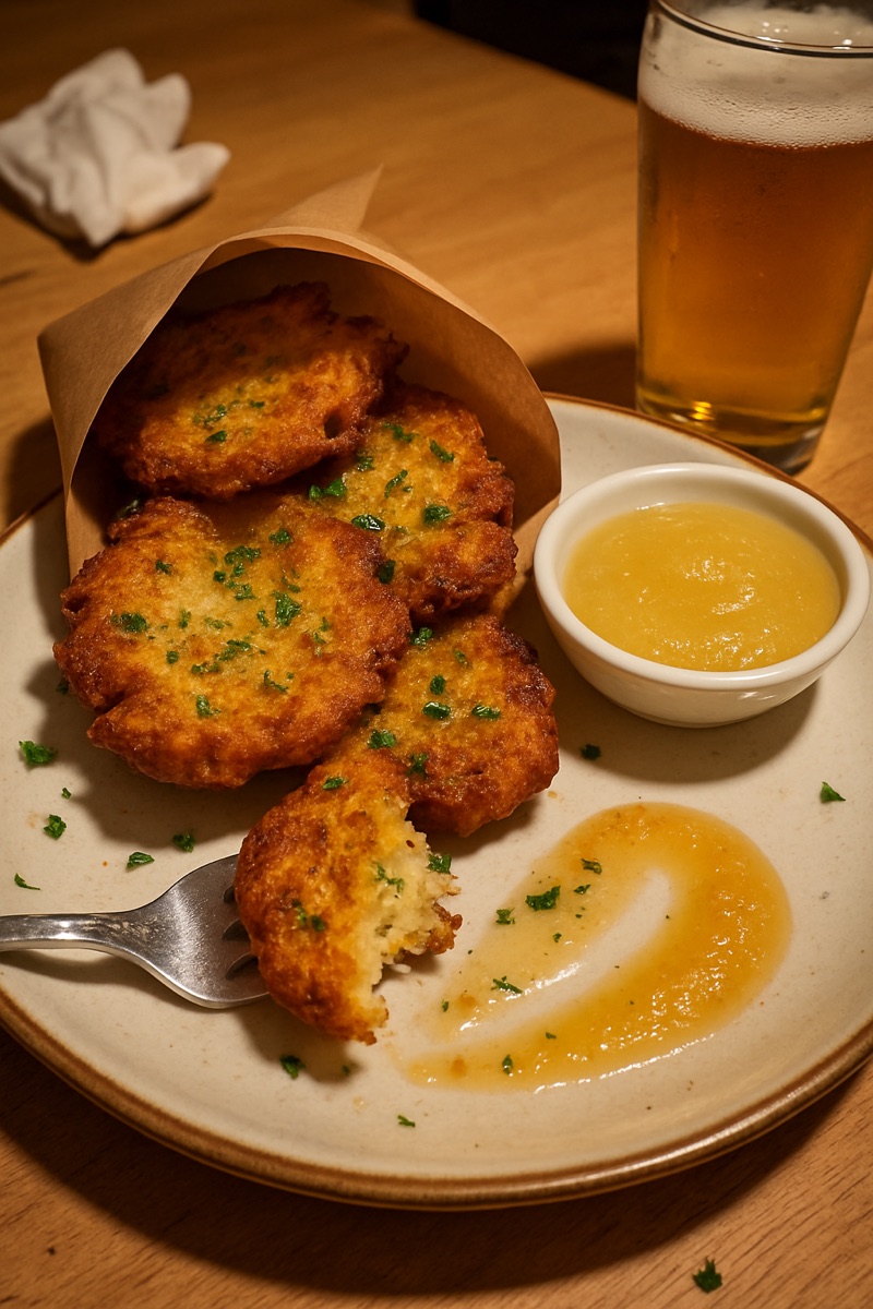 Gromperekichelcher, a traditional dish from Luxembourg