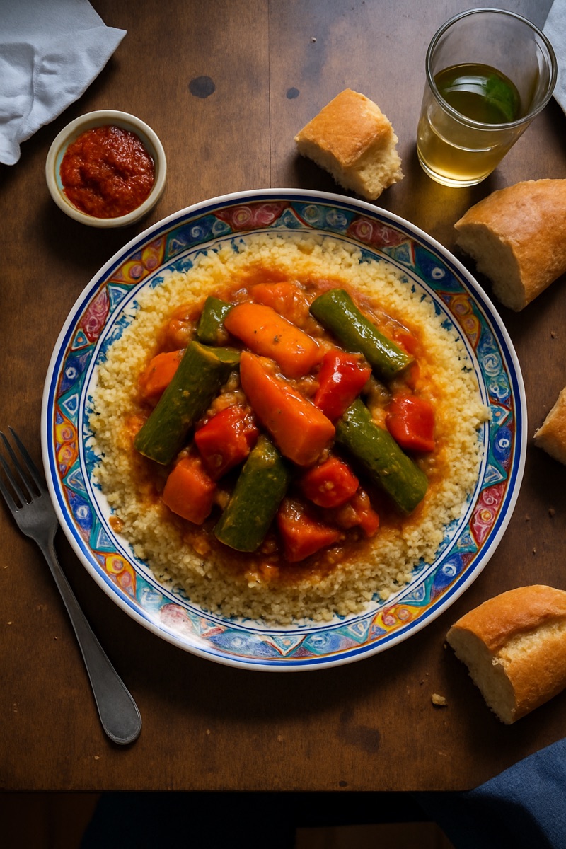 Couscous, a traditional dish from Libya