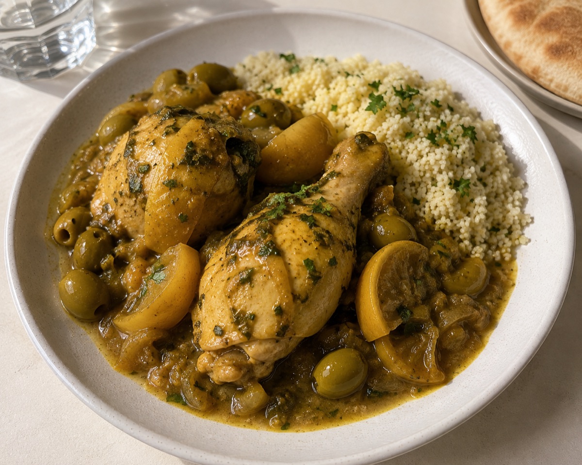 Chicken tagine, a traditional dish from Morocco