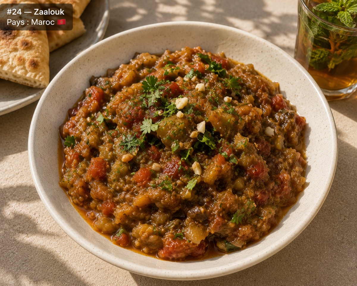 Zaalouk, a traditional dish from Morocco