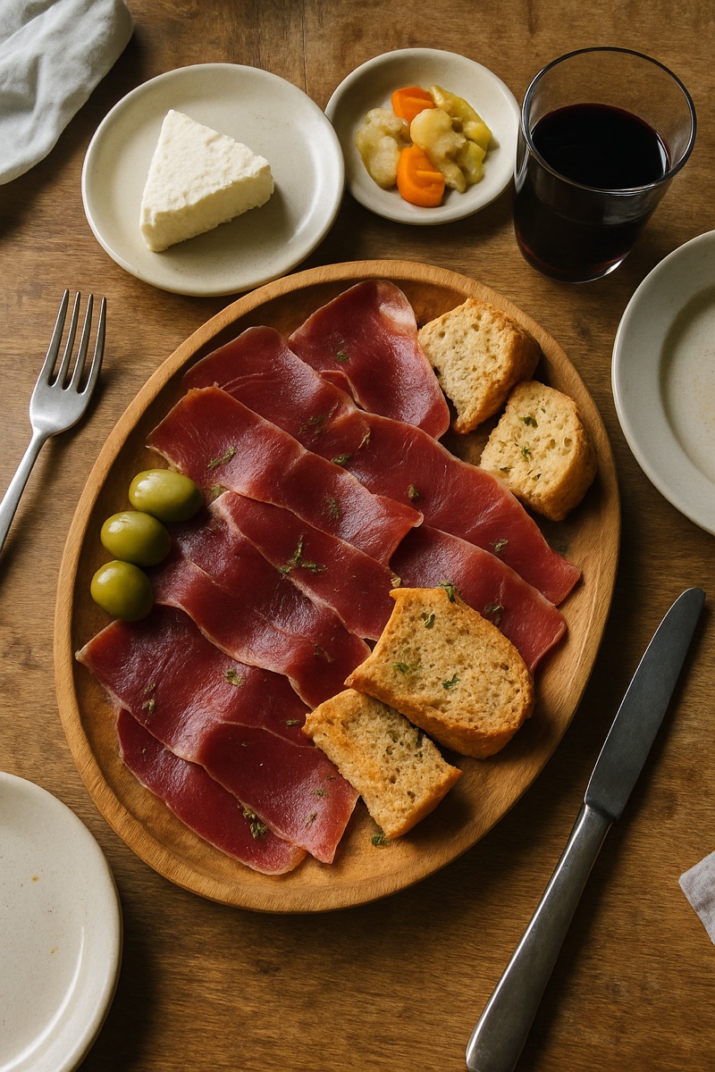Njeguški pršut, a traditional dish from Montenegro