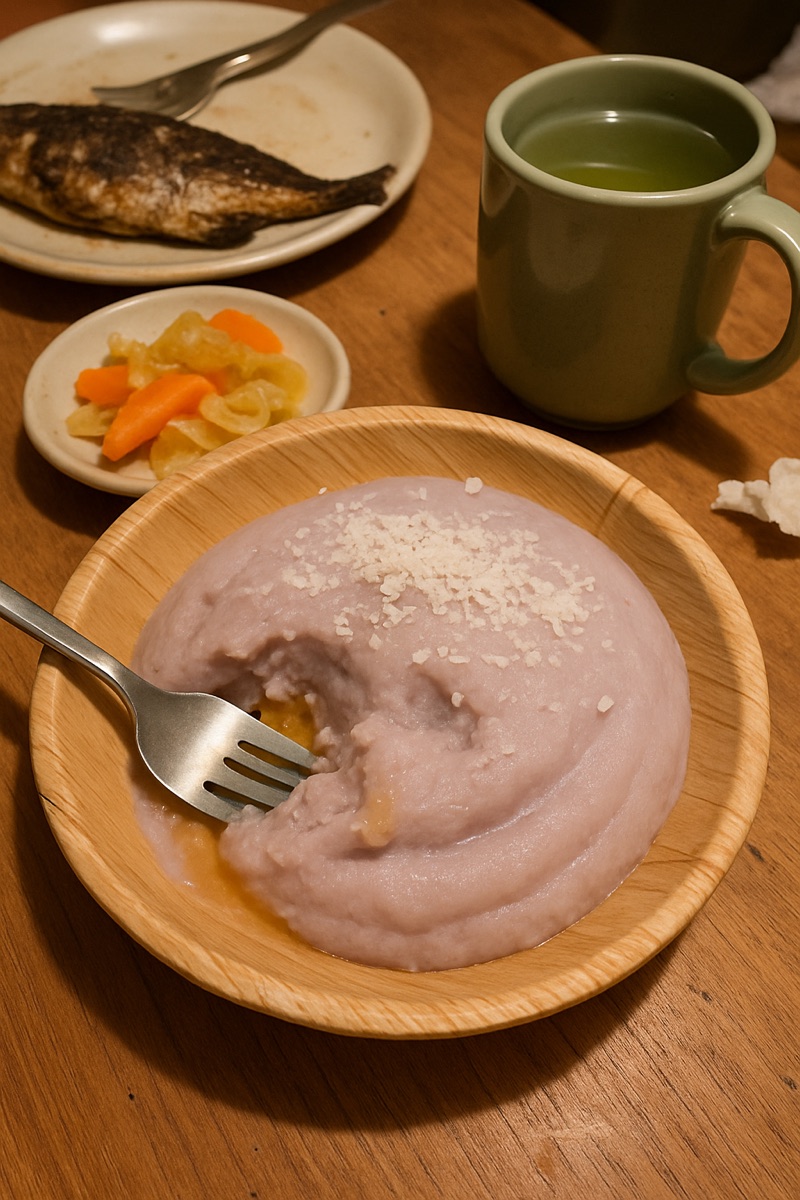 Mashed taro, a traditional dish from Marshall Islands