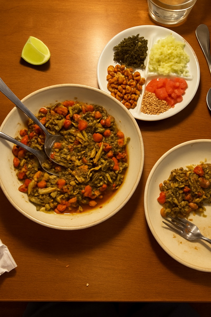 Lahpet thoke, a traditional dish from Myanmar