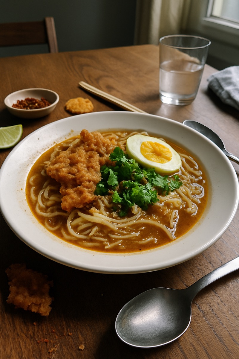 Mohinga, a traditional dish from Myanmar