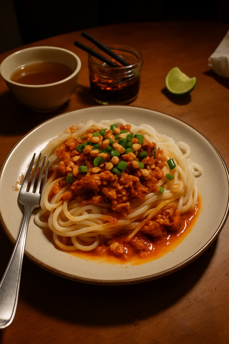 Shan noodles, a traditional dish from Myanmar