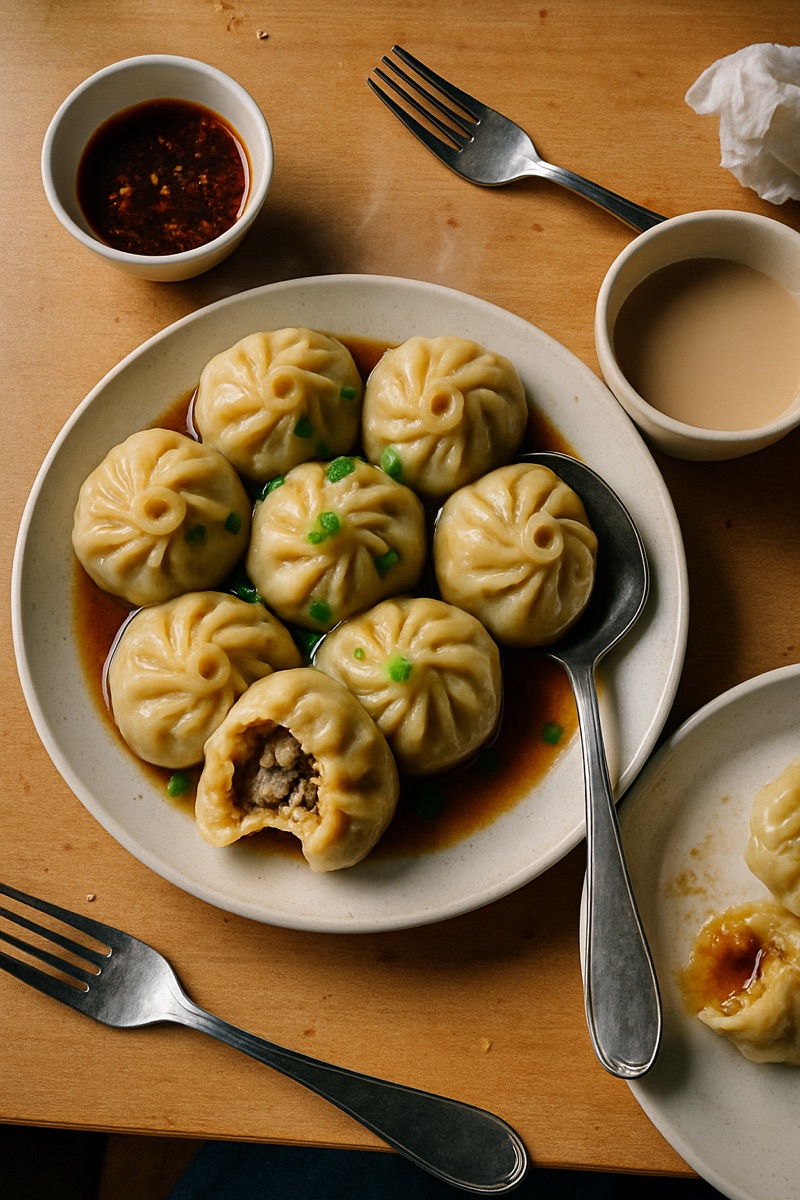 Buuz, a traditional dish from Mongolia