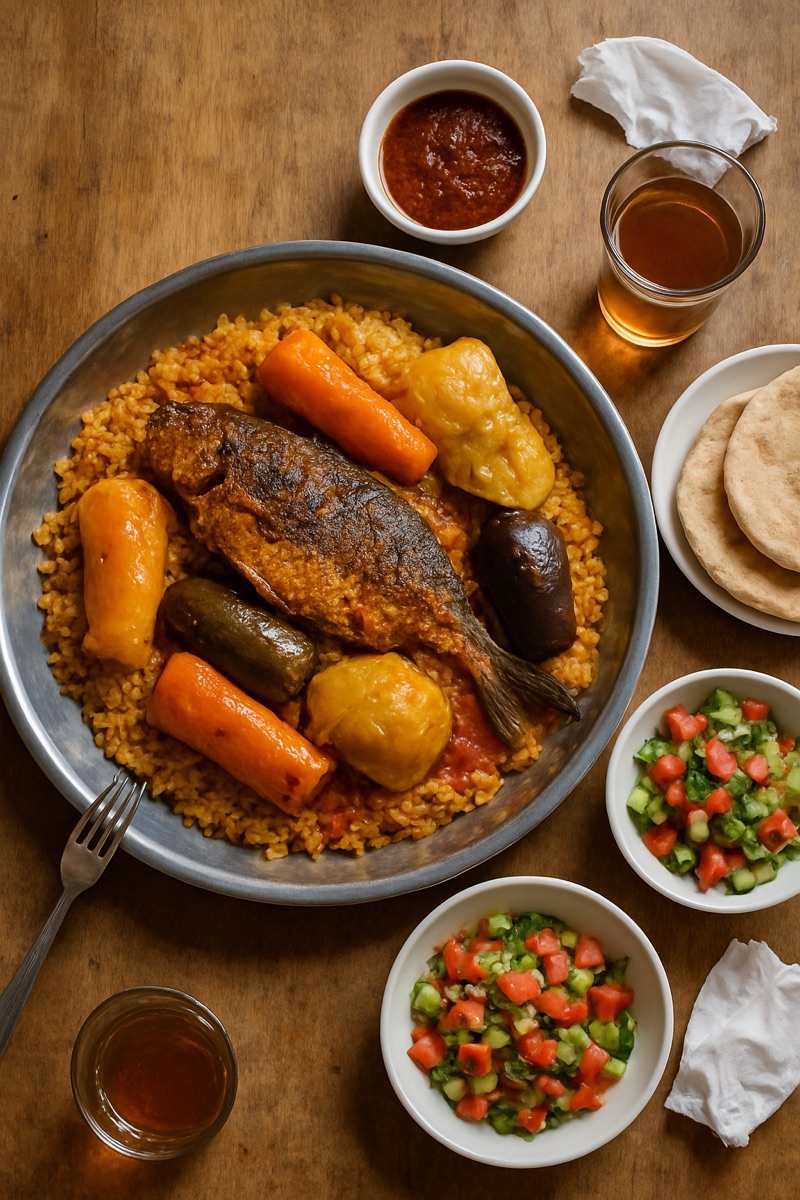 Thieboudienne, a traditional dish from Mauritania