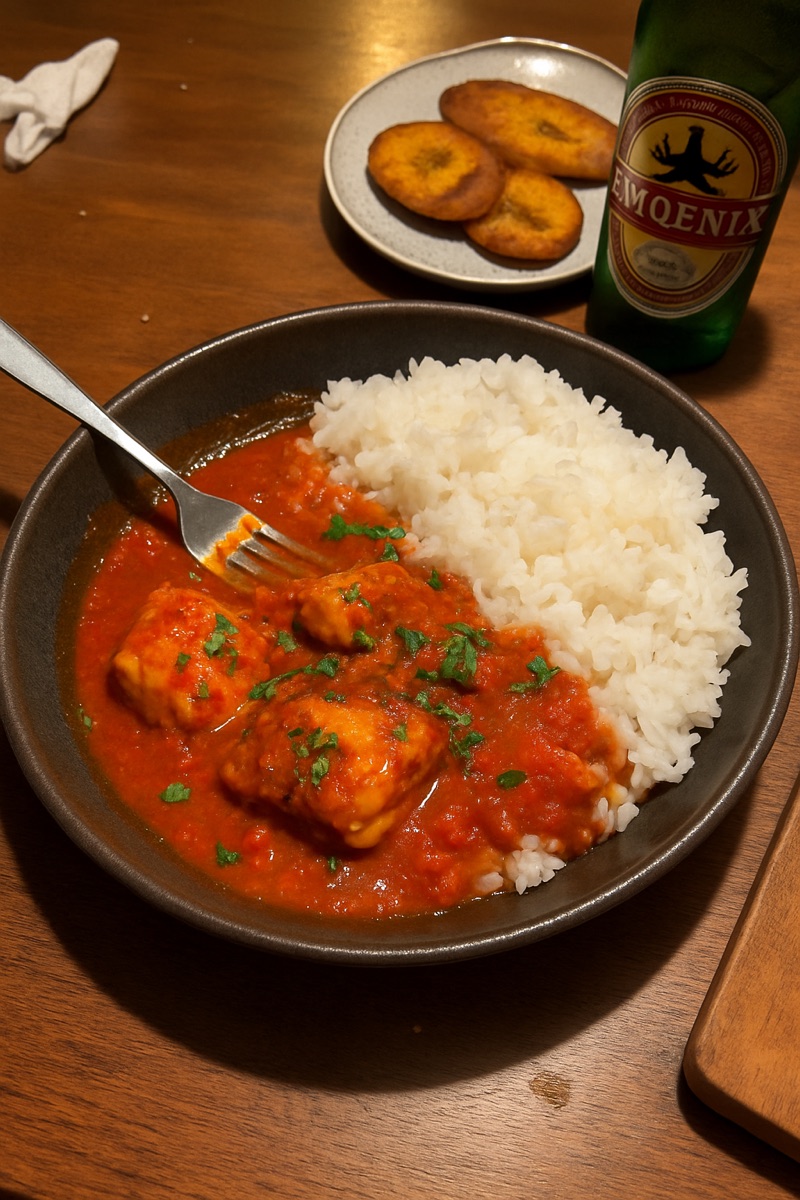 Rougaille, a traditional dish from Mauritius