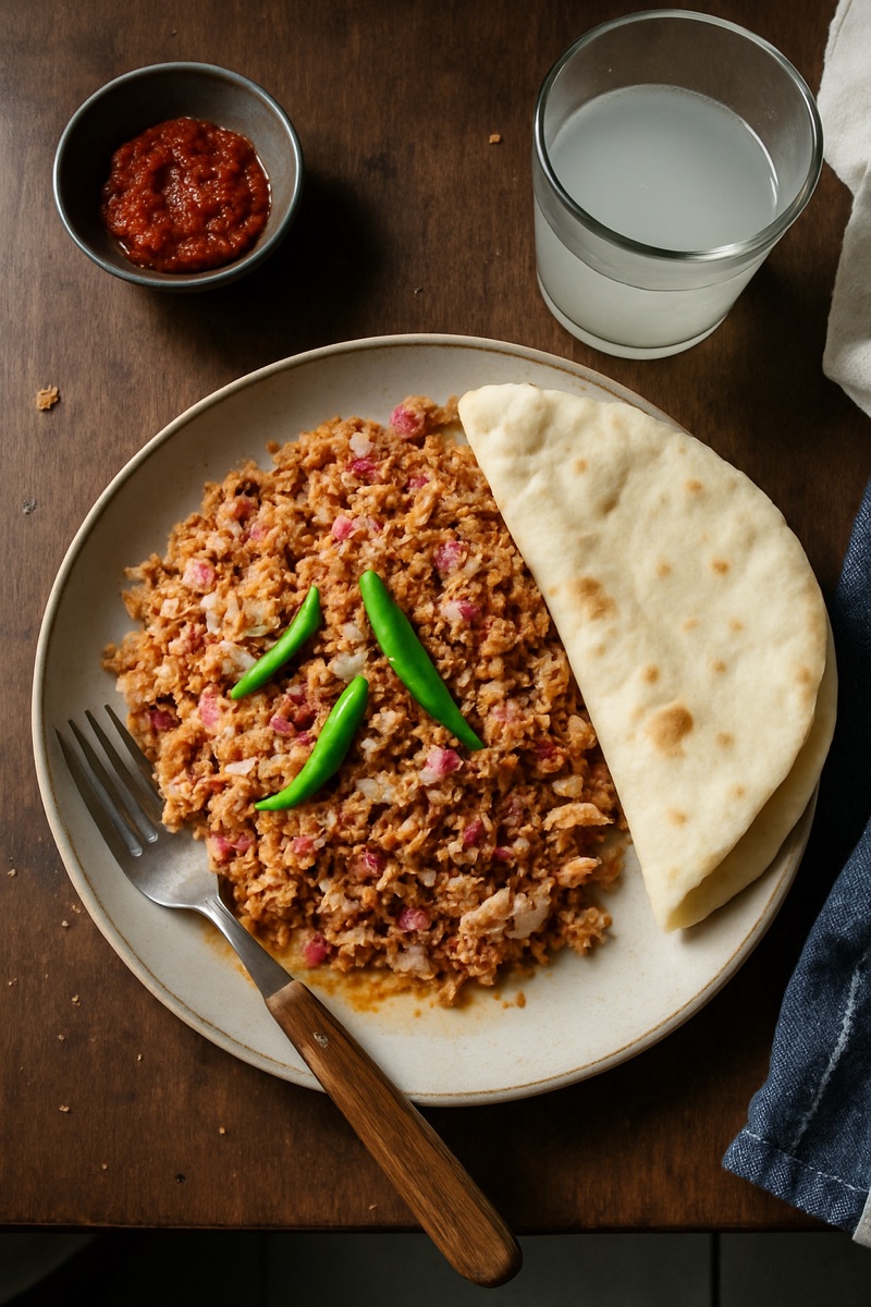 Mas huni, a traditional dish from Maldives