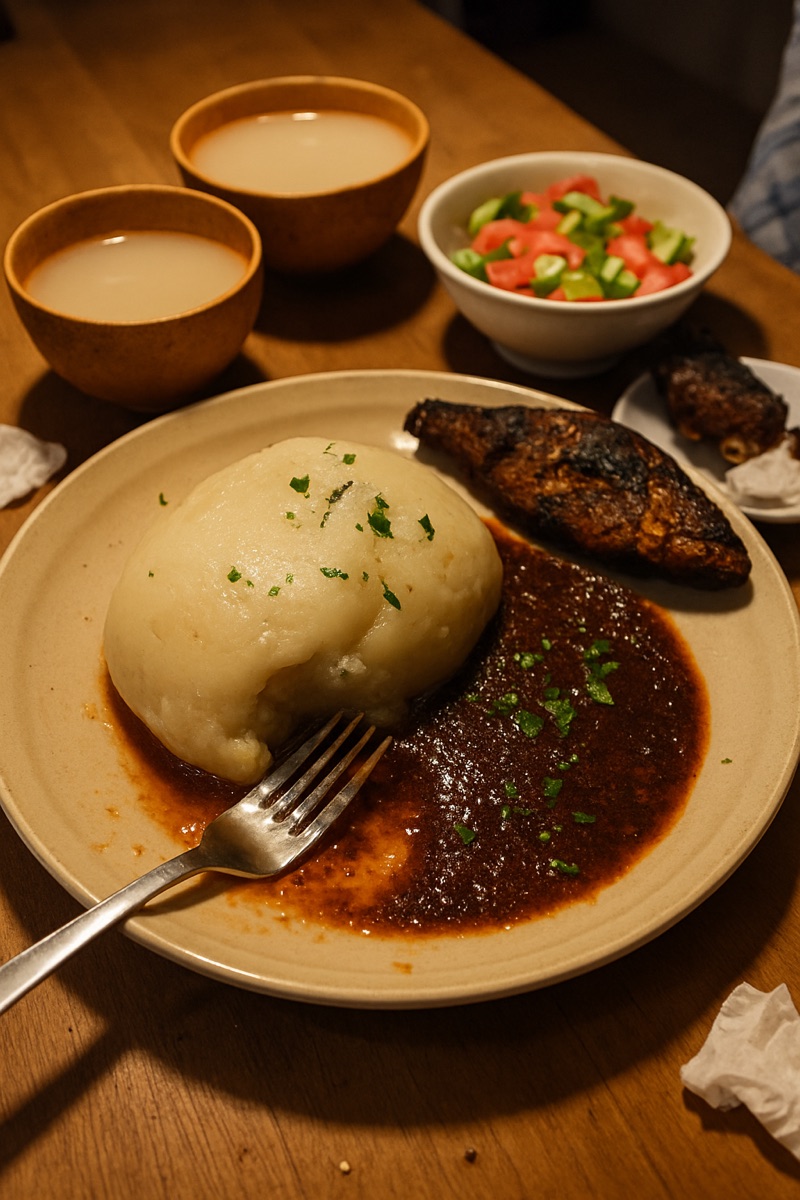 Fufu, a traditional dish from Niger