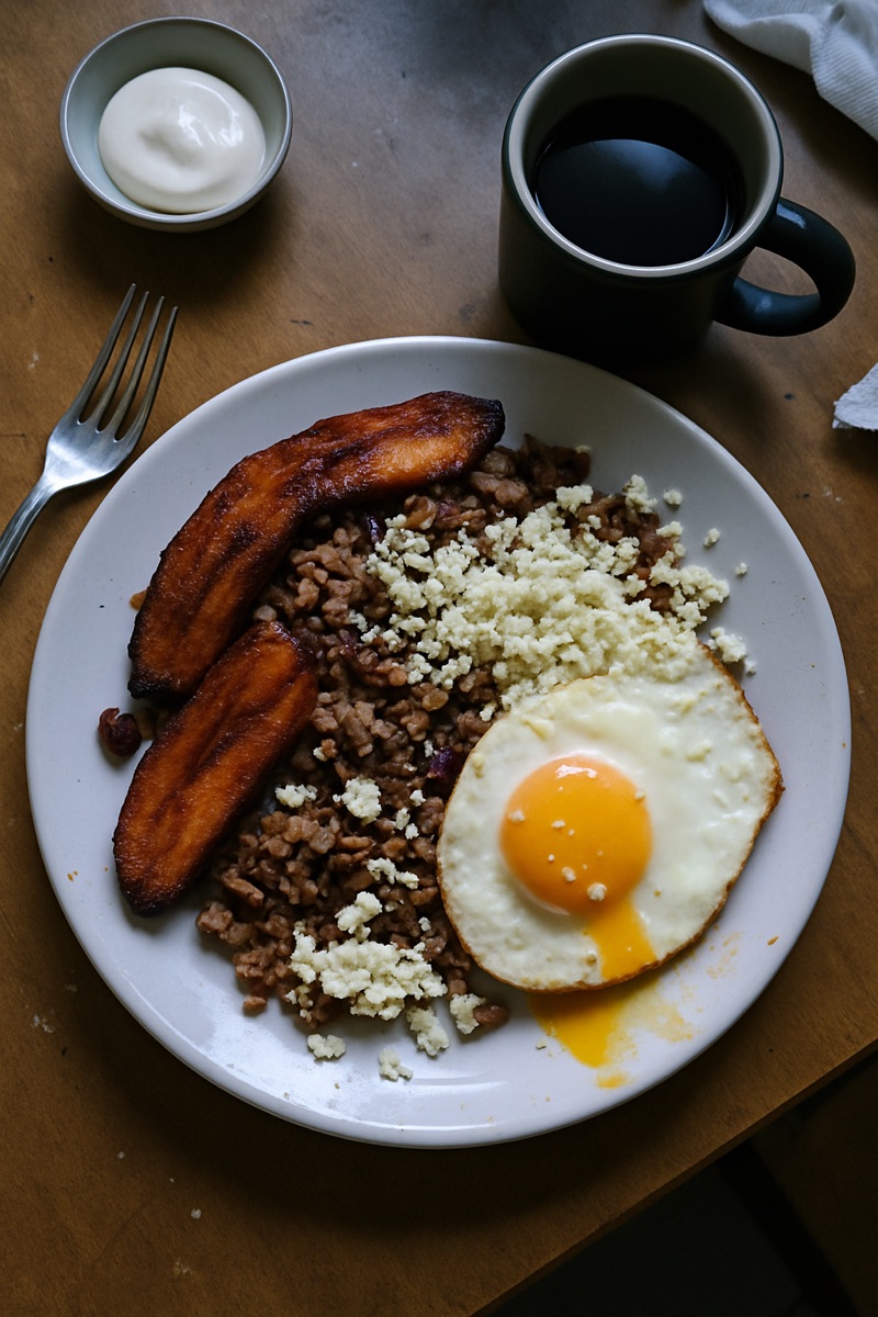 Gallo pinto, a traditional dish from Nicaragua