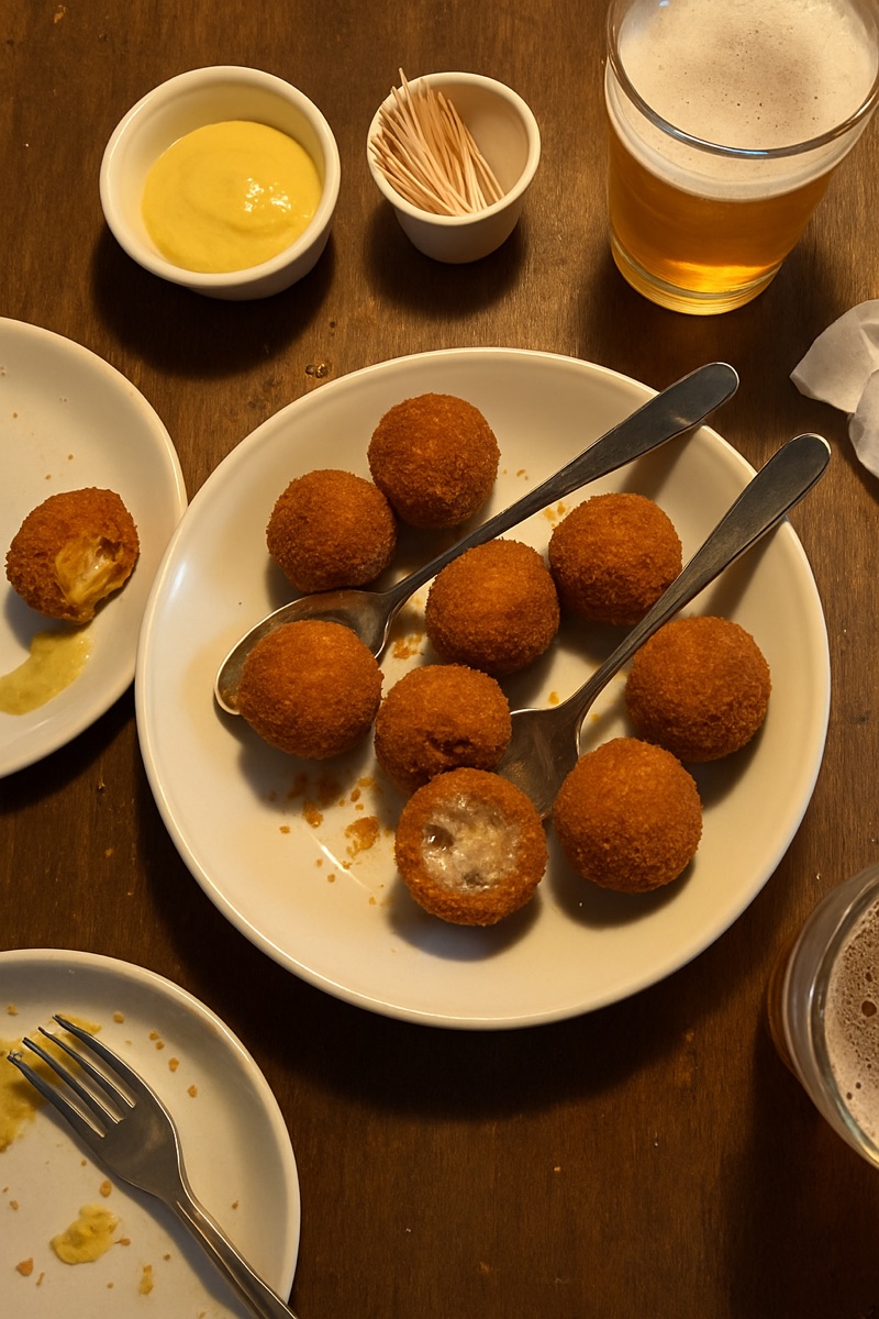 Bitterballen, a traditional dish from Netherlands