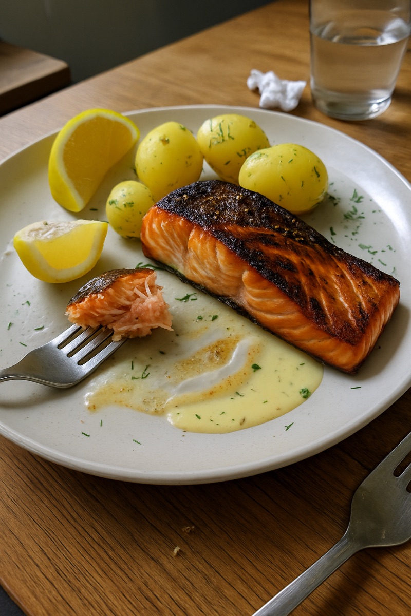 Saumon grillé, a traditional dish from Norway
