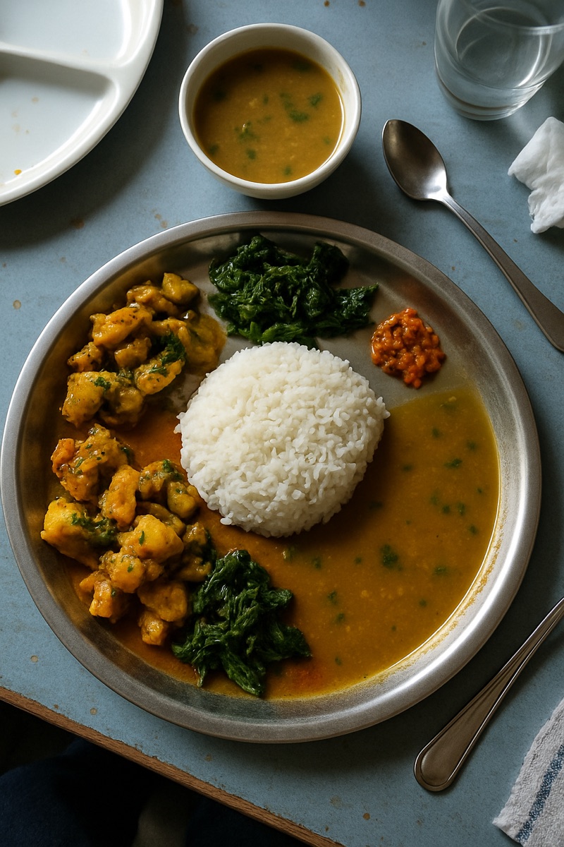 Dal bhat, a traditional dish from Nepal