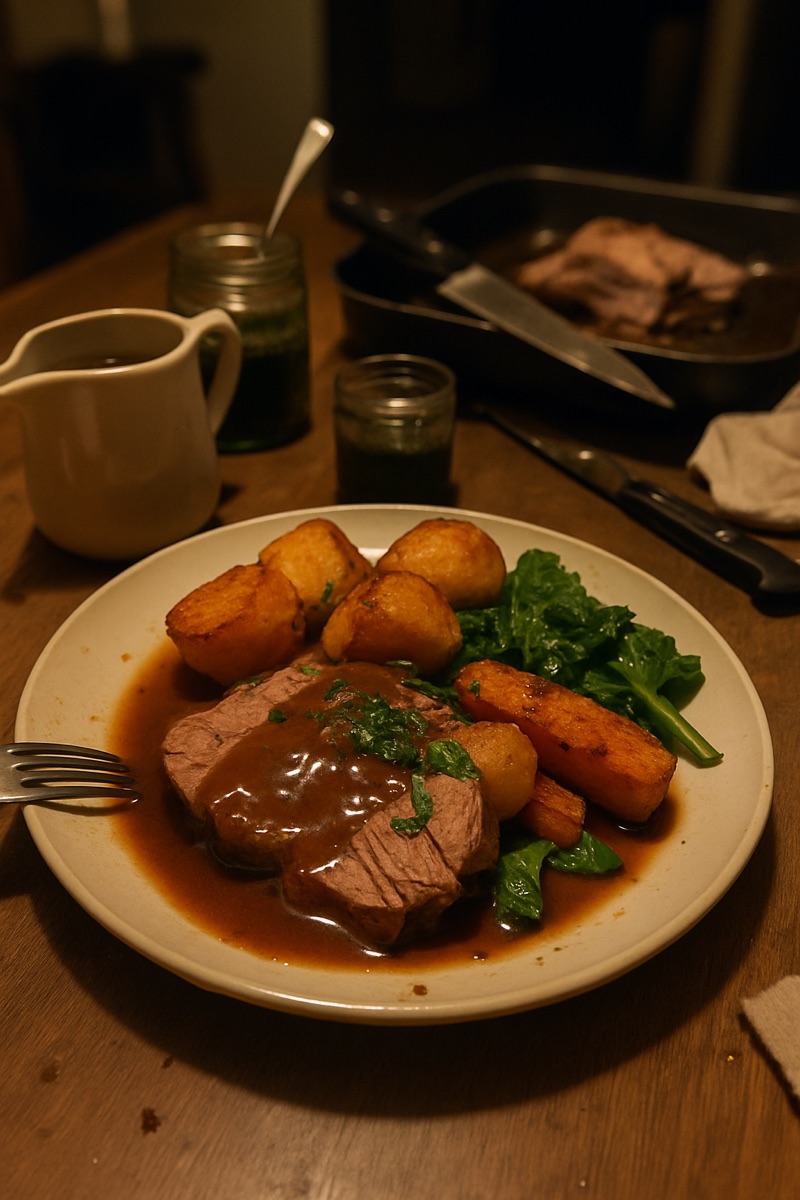 Lamb roast, a traditional dish from New Zealand