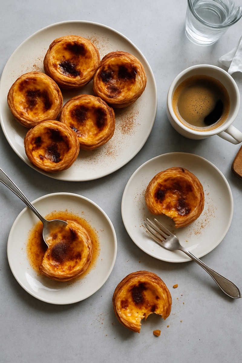 Pastéis de nata, a traditional dish from Portugal
