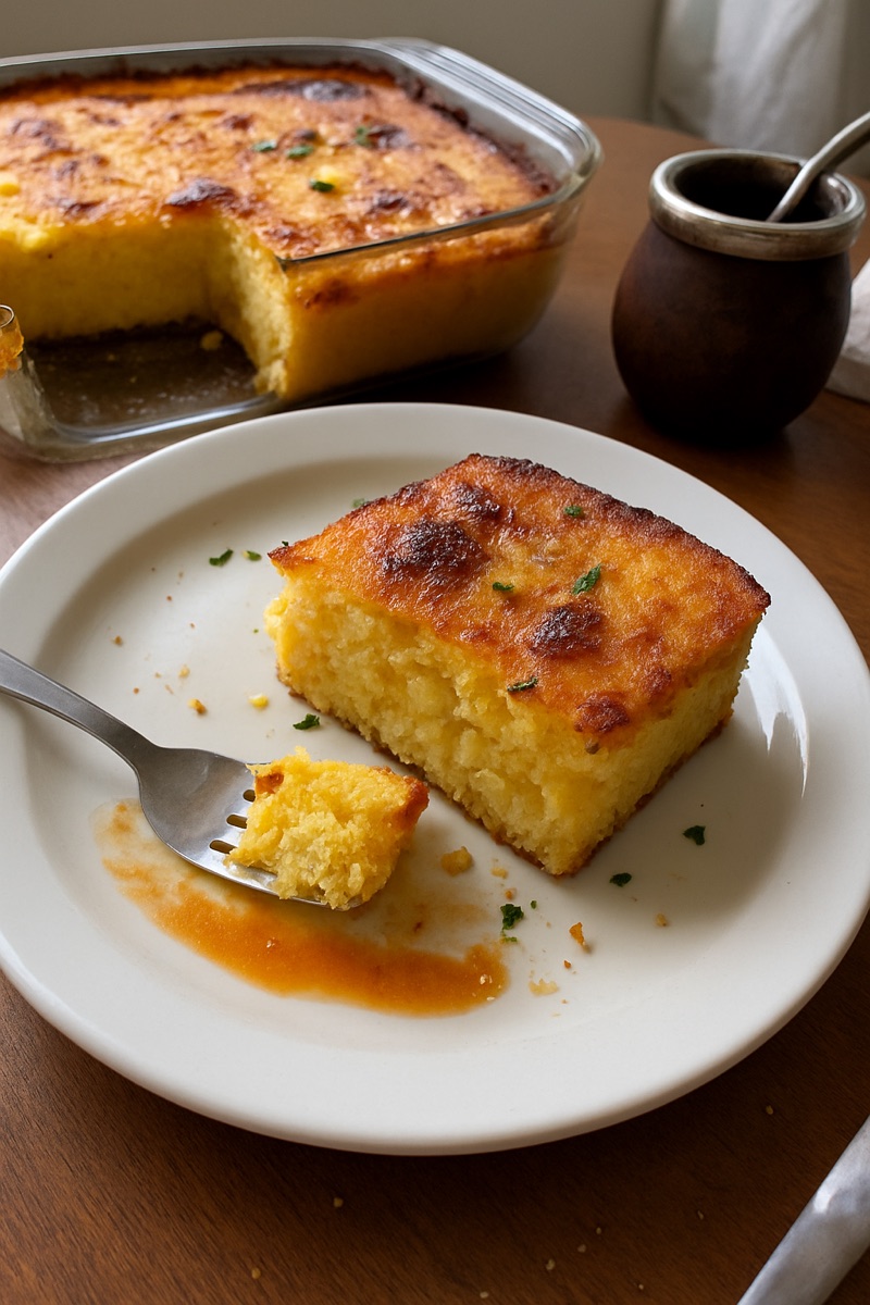 Sopa paraguaya, a traditional dish from Paraguay