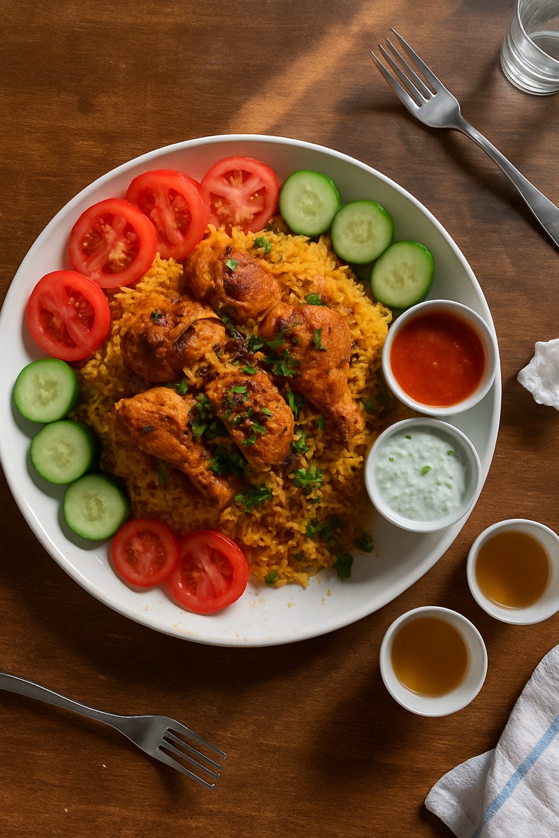 Machboos, a traditional dish from Qatar