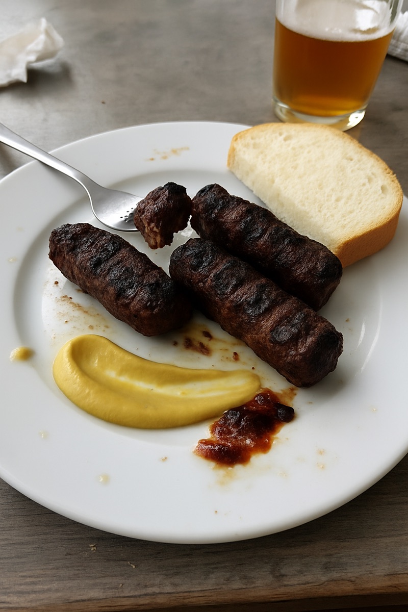 Mici, a traditional dish from Romania