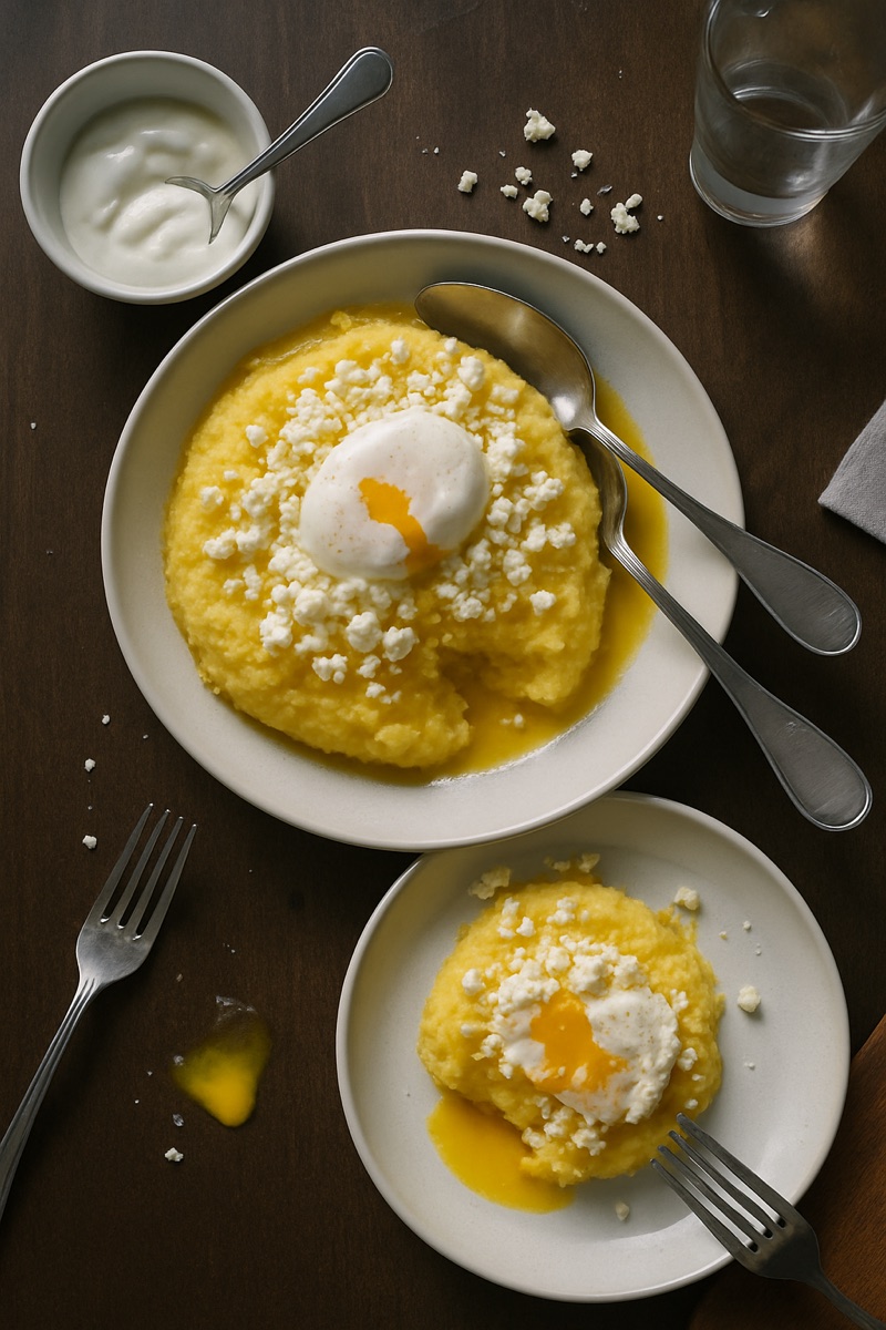 Mămăligă, a traditional dish from Romania