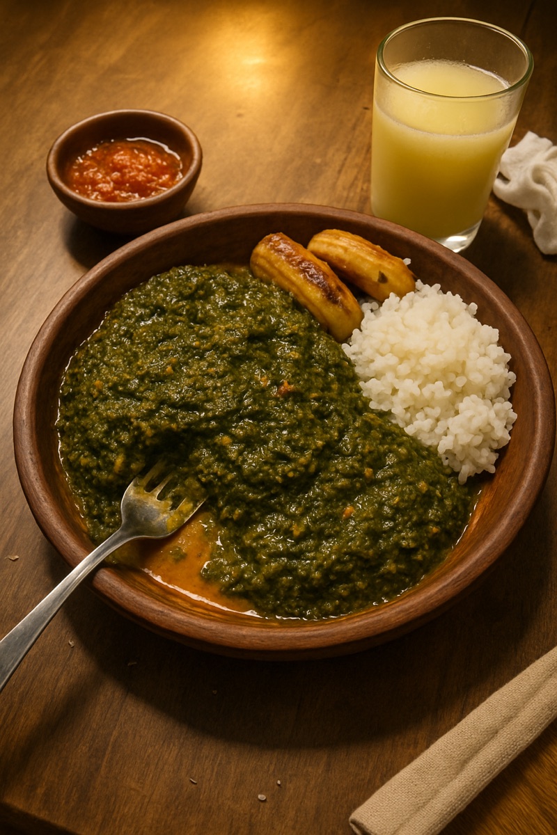 Isombe, a traditional dish from Rwanda