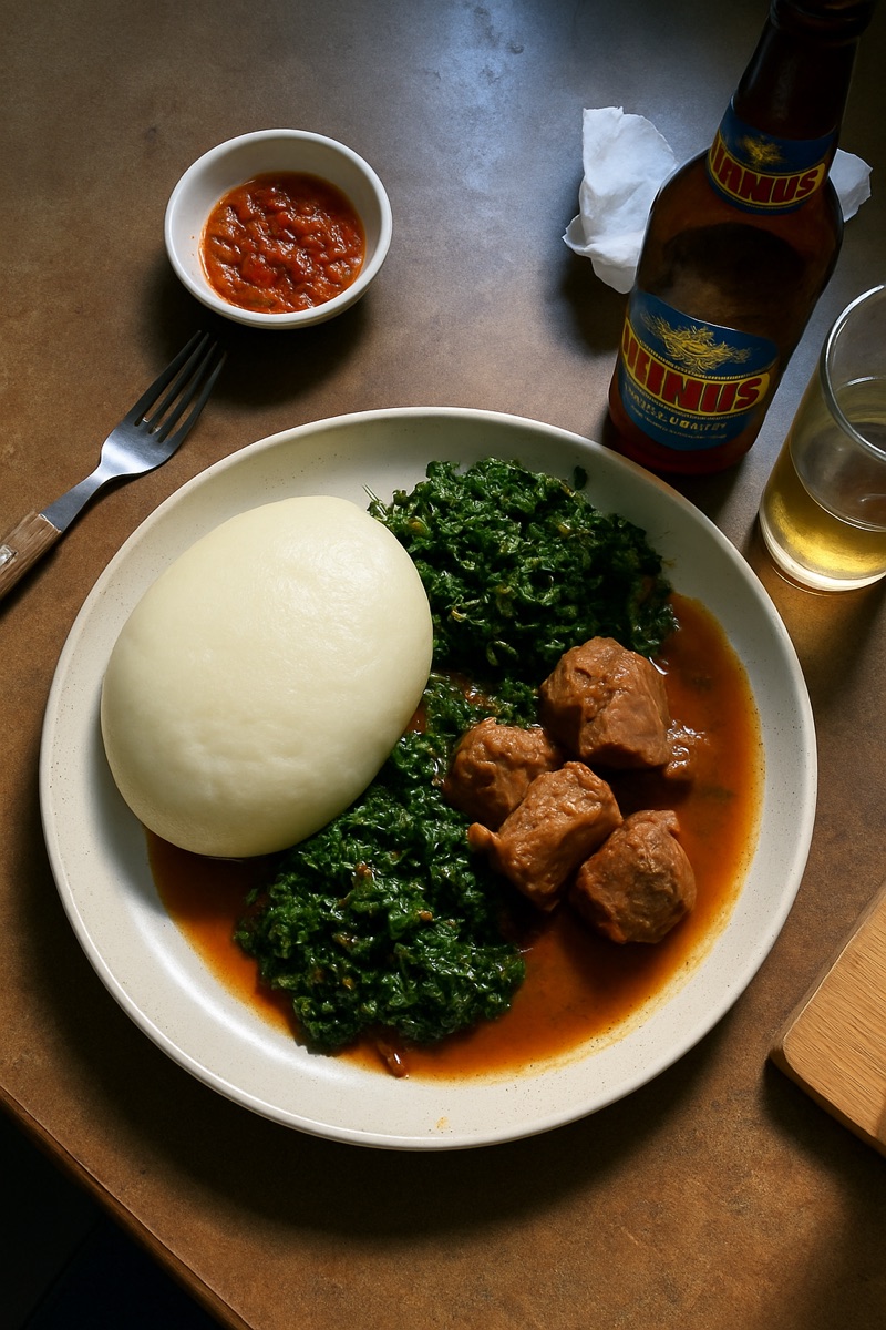 Ugali, a traditional dish from Rwanda
