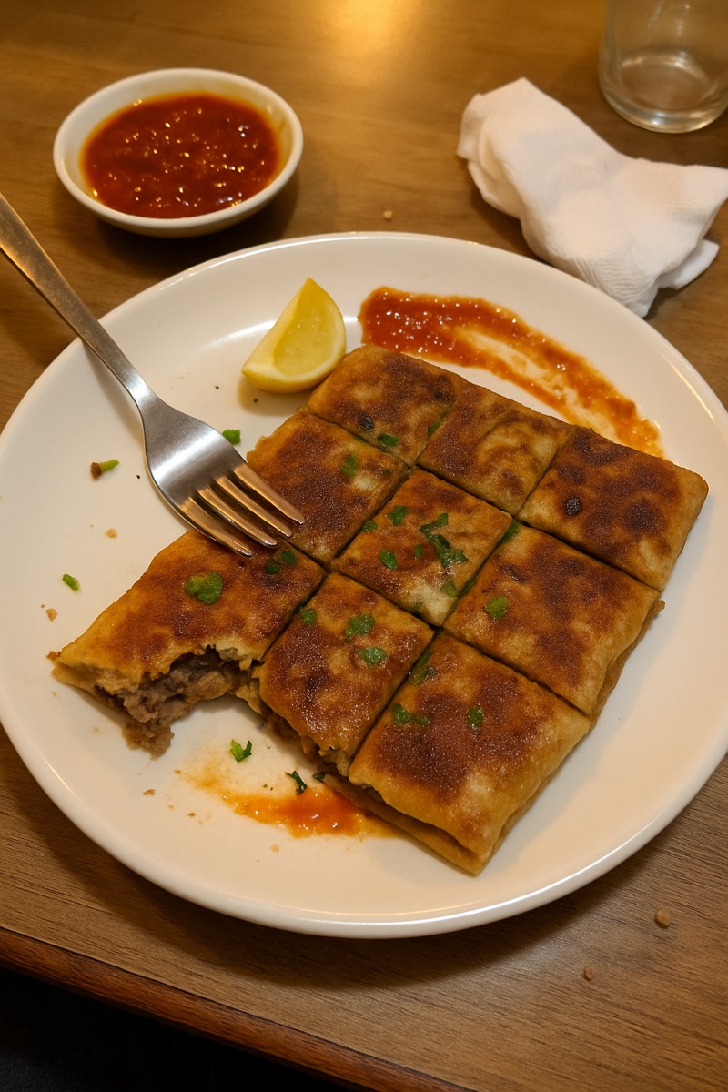 Mutabbaq, a traditional dish from Saudi Arabia