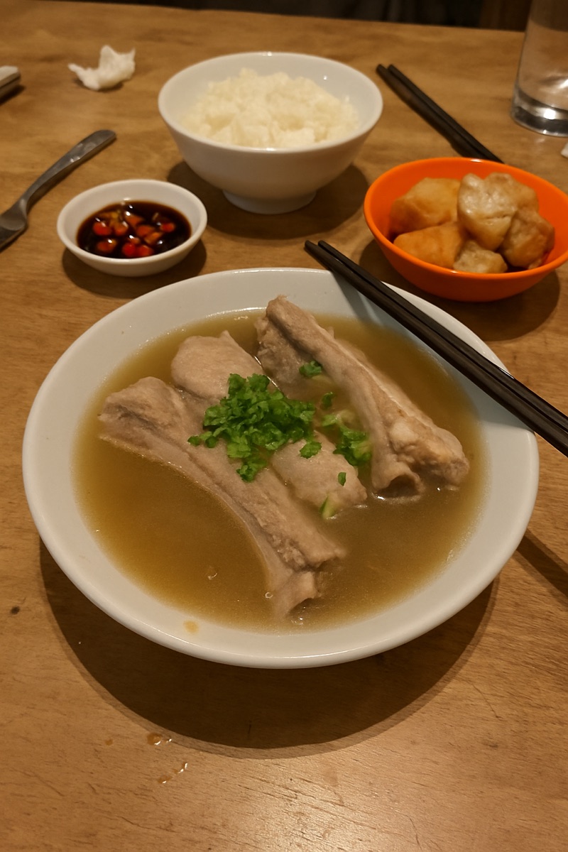 Bak kut teh, a traditional dish from Singapore