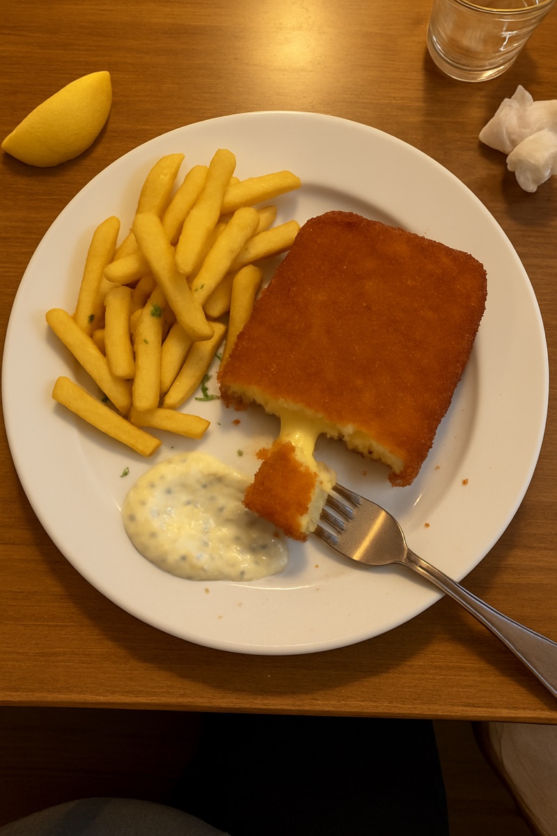 Vyprazany syr, a traditional dish from Slovakia