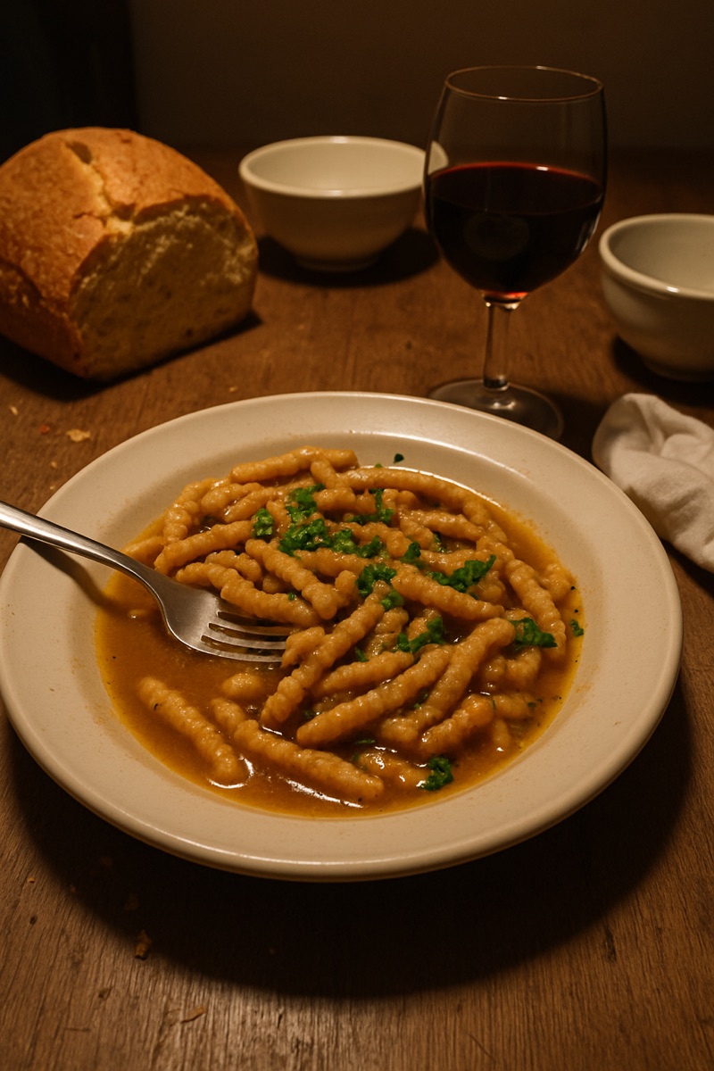 Passatelli, a traditional dish from San Marino