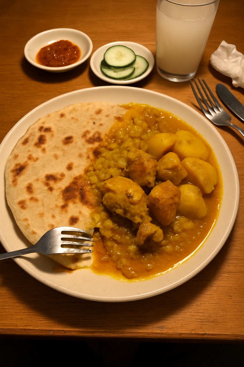 Roti, a traditional dish from Suriname