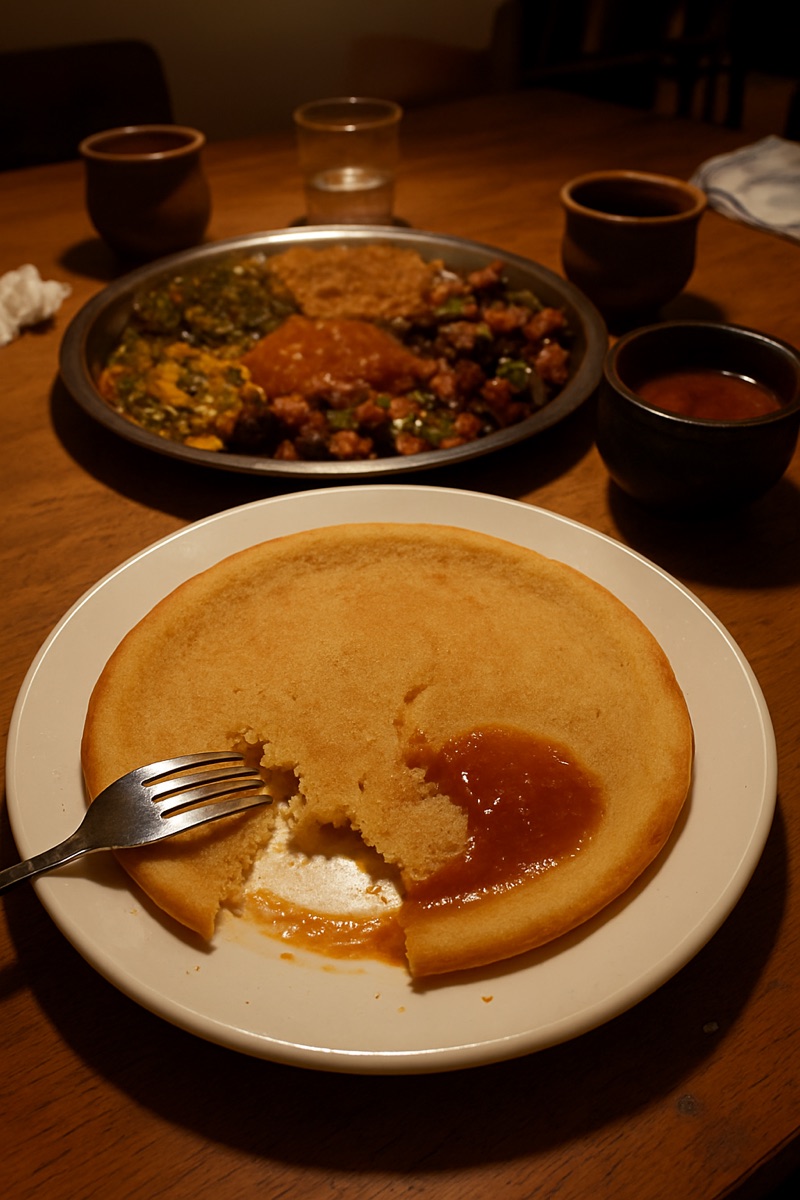 Kisra, a traditional dish from South Sudan