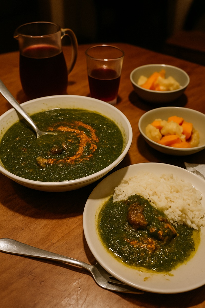 Molokhia, a traditional dish from South Sudan