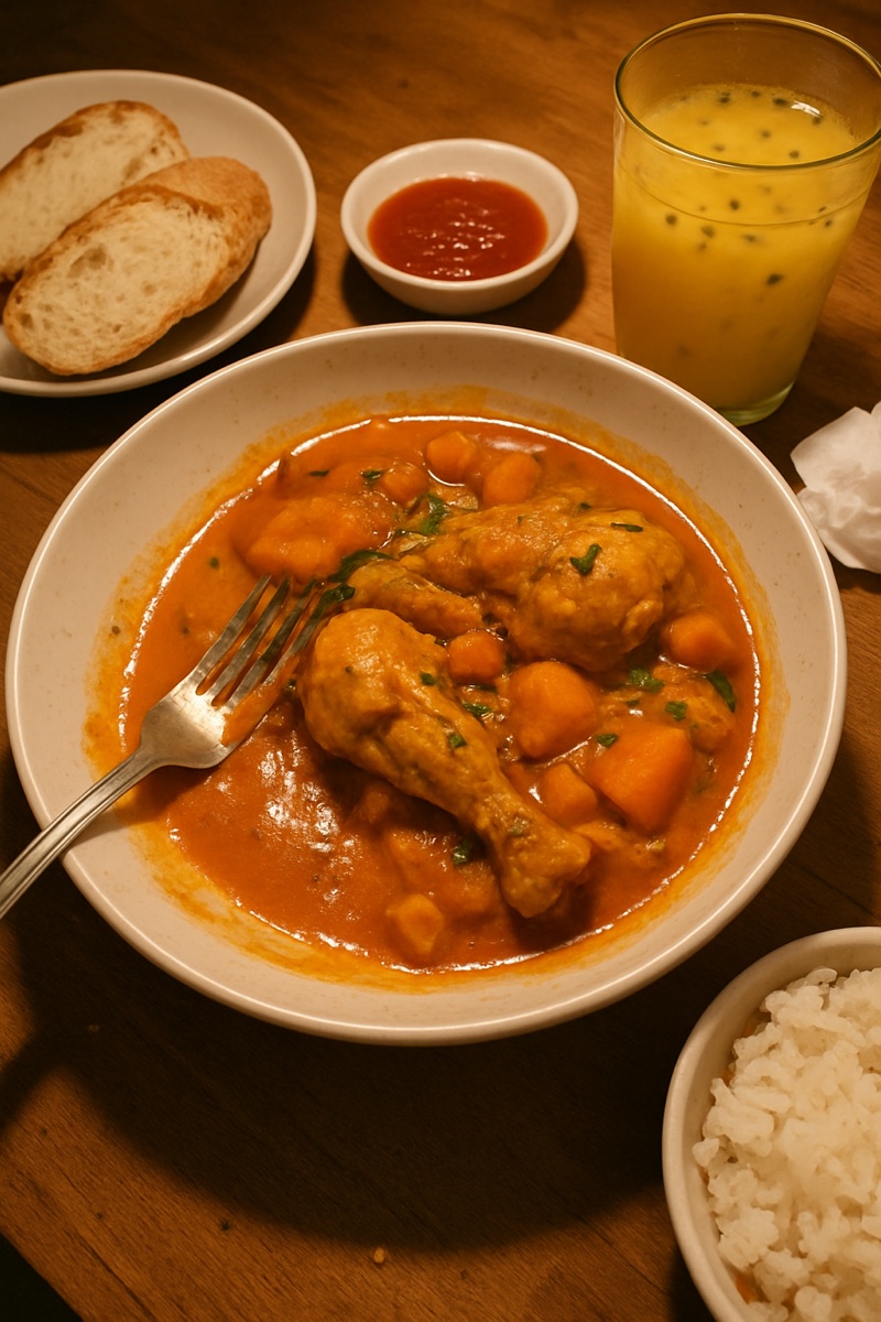 Muamba de galinha, a traditional dish from Sao Tome and Principe