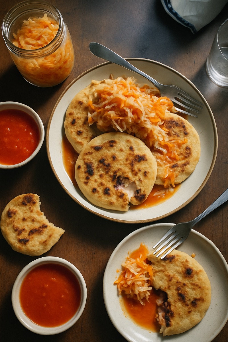 Pupusas, a traditional dish from El Salvador