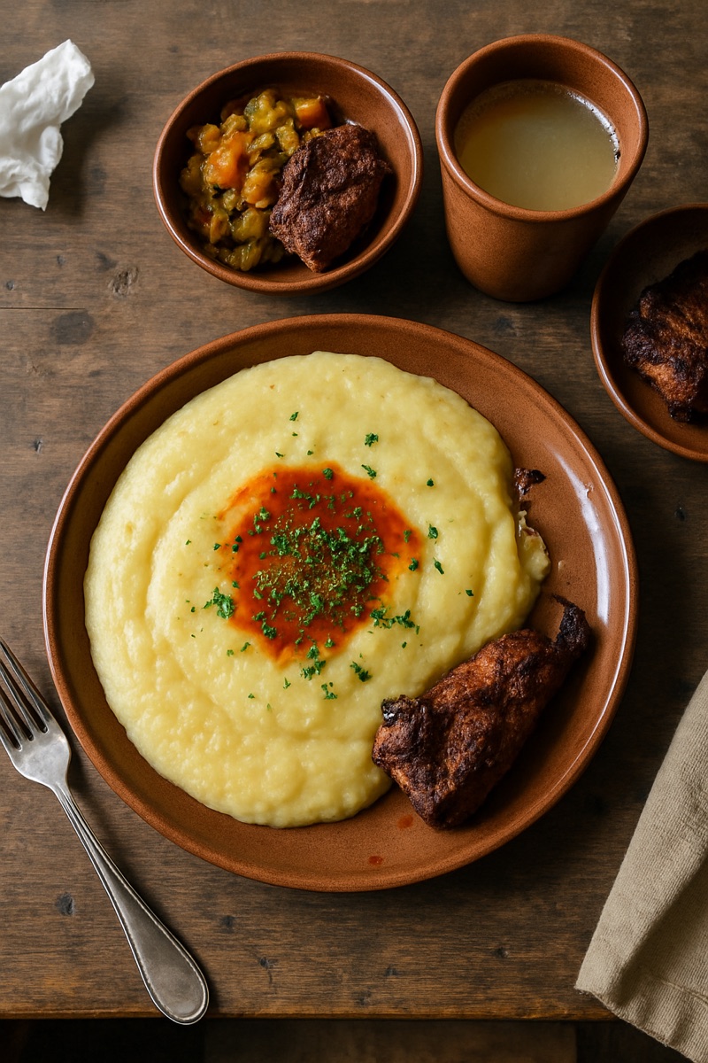 Sishwala, a traditional dish from Eswatini