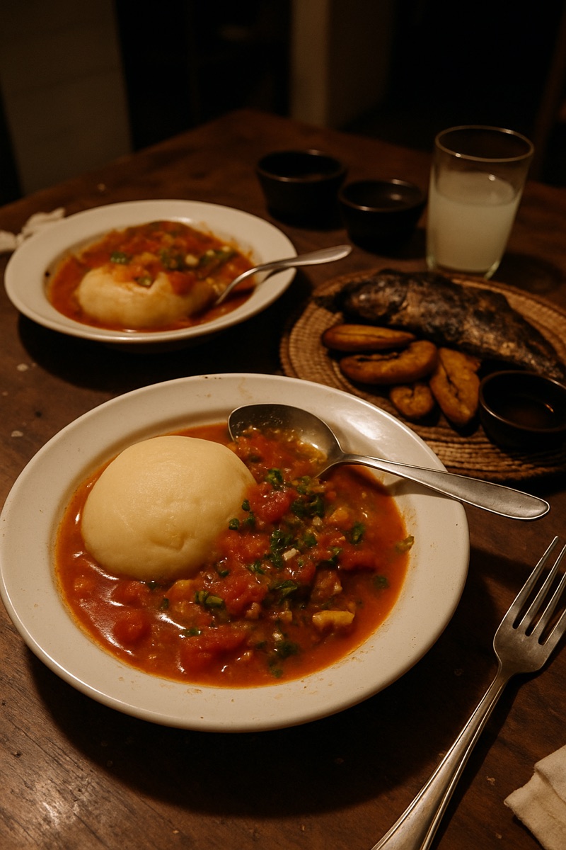 Foutou, a traditional dish from Chad