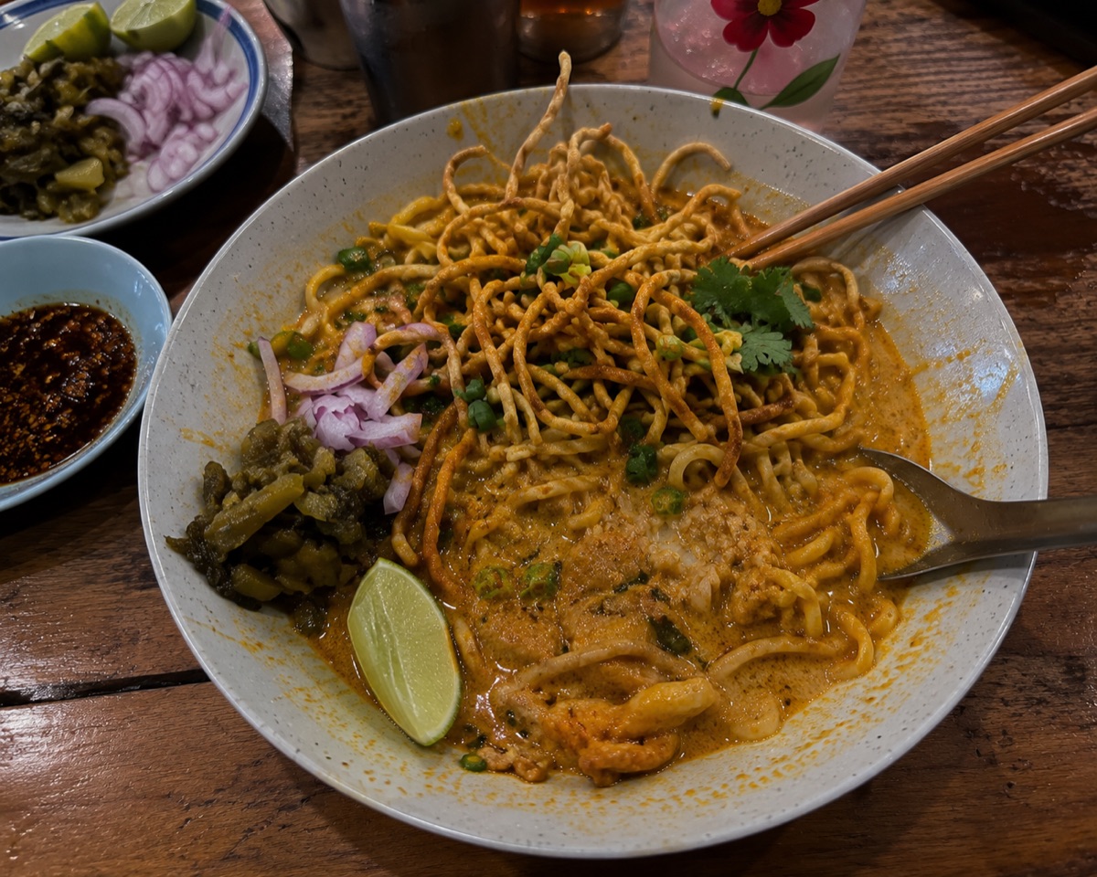 Khao soi, a traditional dish from Thailand