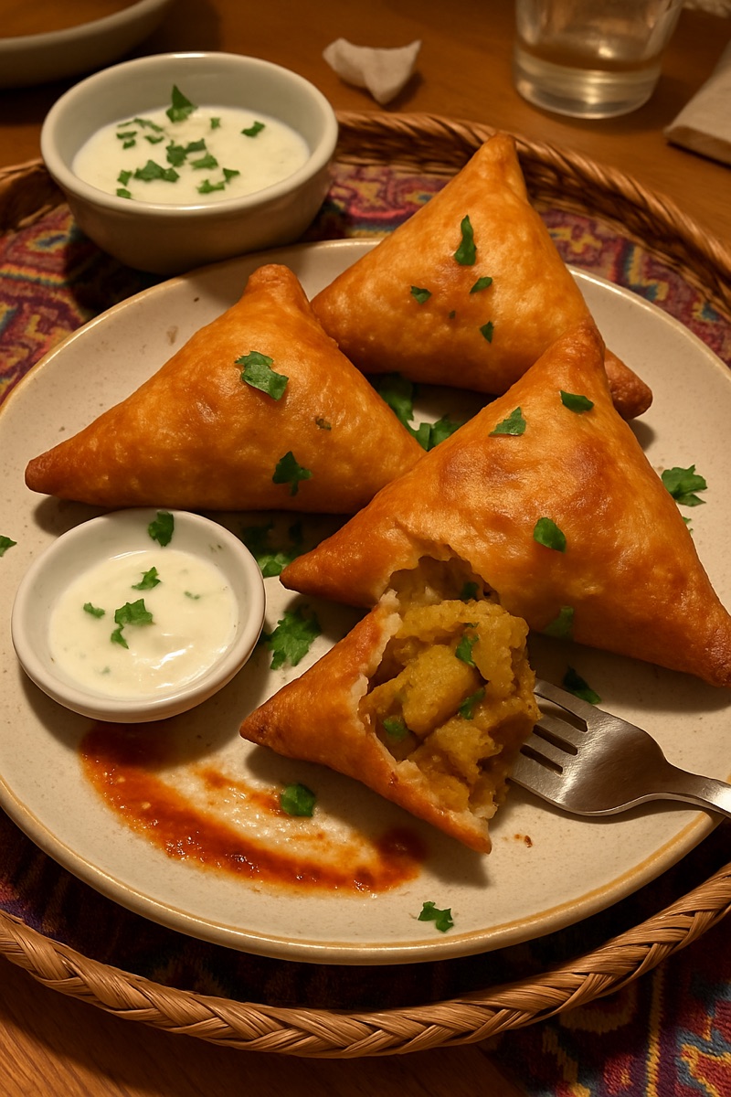 Samosa, a traditional dish from Tajikistan