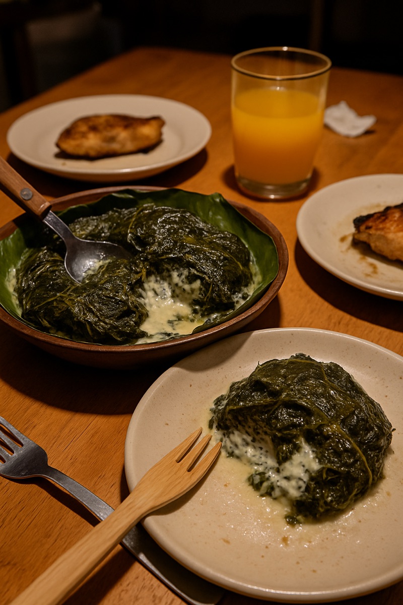 Palusami, a traditional dish from Tonga