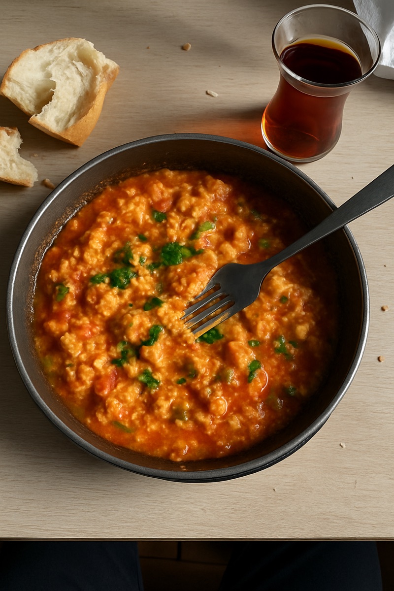 Menemen, a traditional dish from Turkey